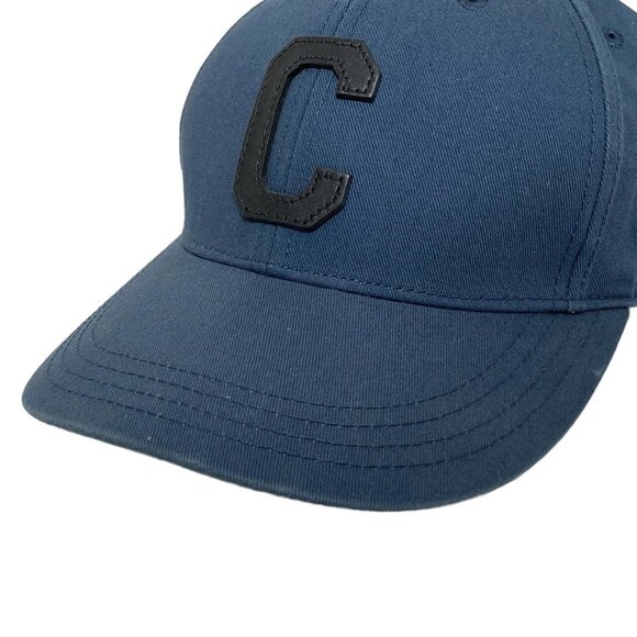 Auth COACH - Navy Black Cotton Leather Hat - Picture 7 of 11